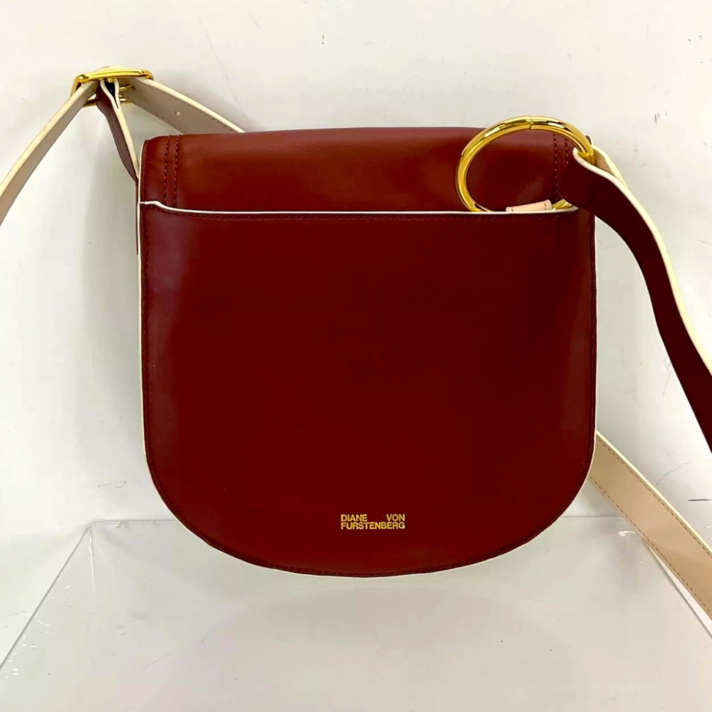 NWT Diane von Furstenberg  Leather  Saddle Bag